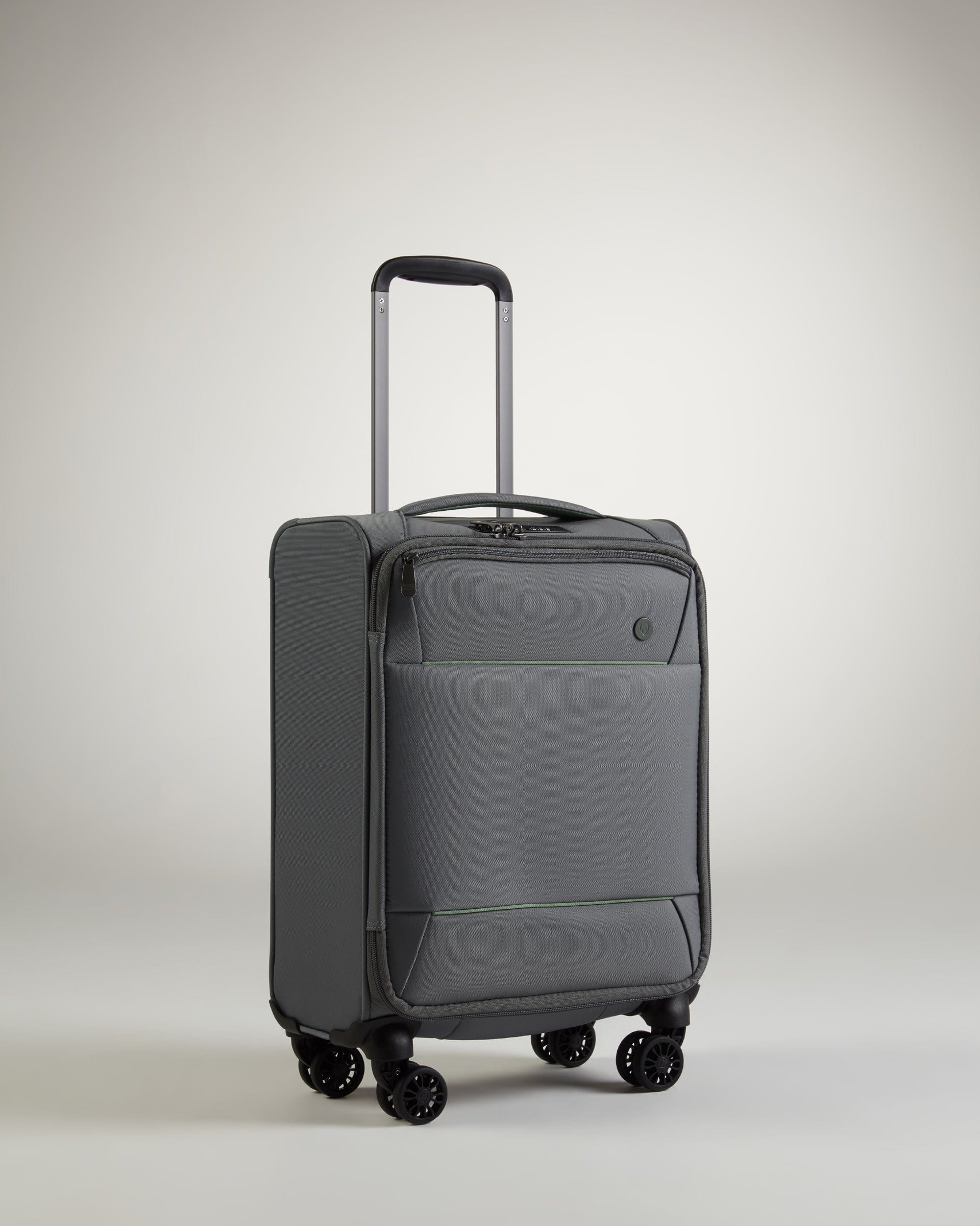 Antler Luggage -  Brixham cabin in concrete grey - Soft Suitcases Brixham Cabin Suitcase Grey | Soft Shell Suitcase | Antler UK