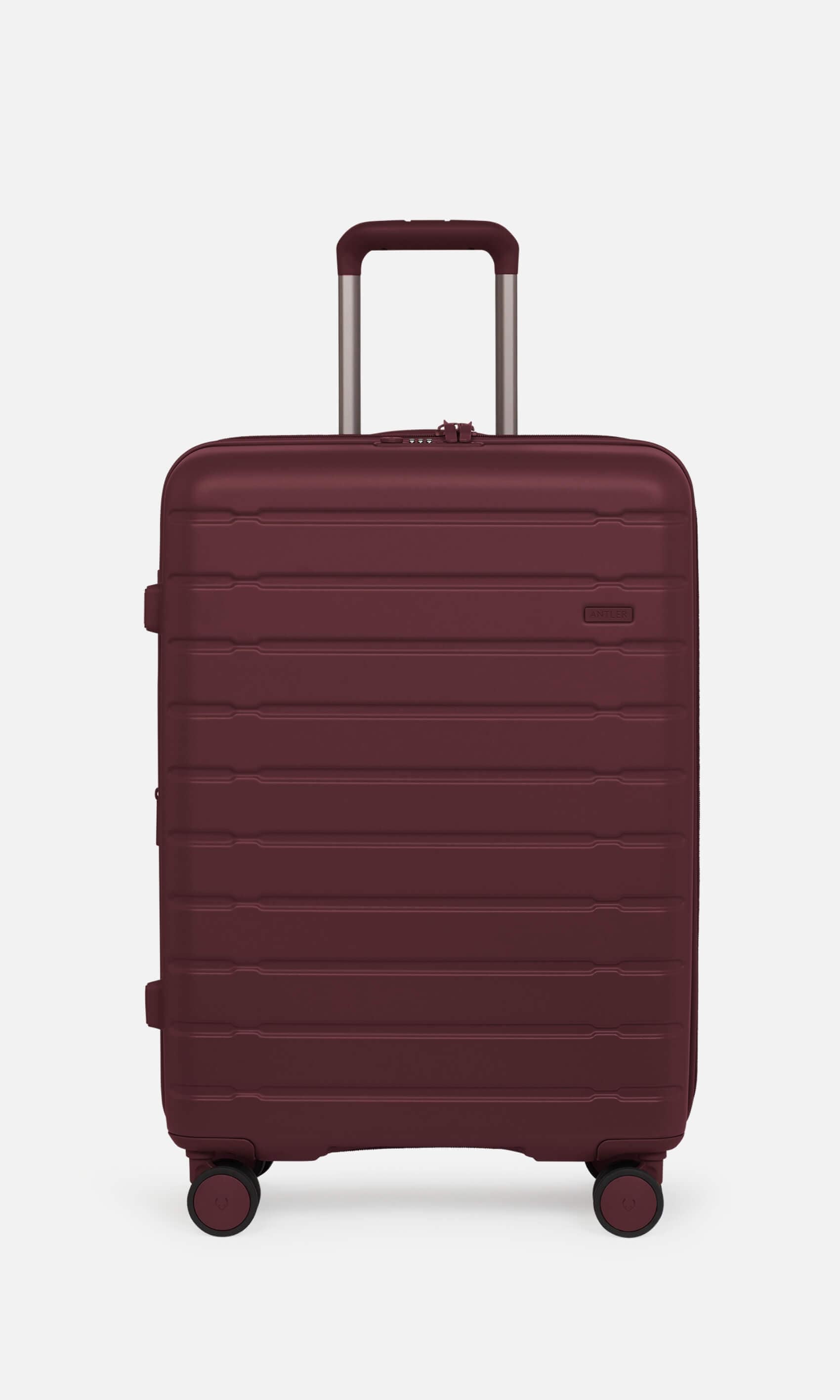 Antler Luggage -  Stamford medium in berry purple - Hard Suitcases Stamford Medium Suitcase Purple | Hard Luggage | Antler 