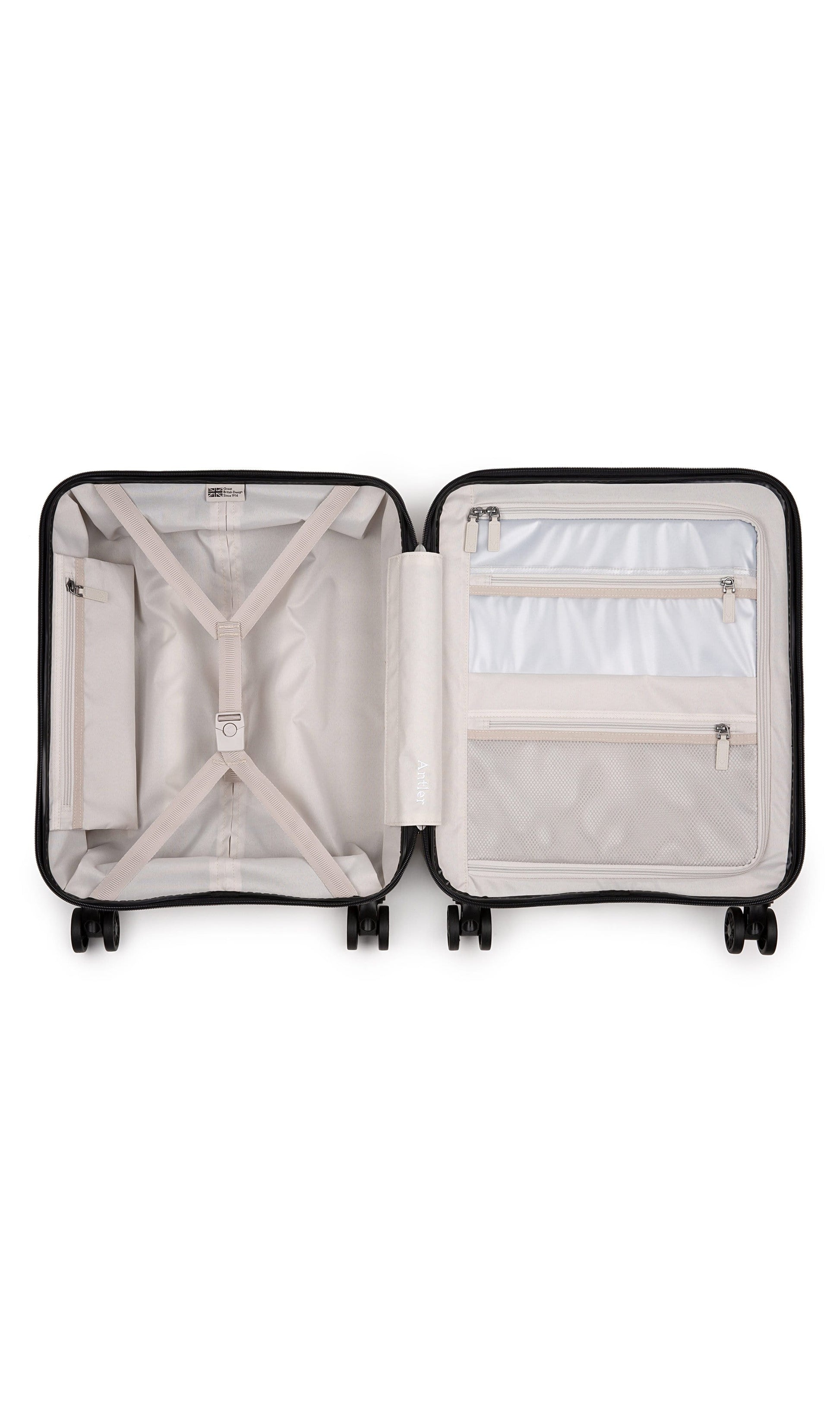 Antler Luggage -  Clifton cabin in navy - Hard Suitcases Clifton 55x40x20cm Cabin Suitcase Navy | Hard Suitcase | Antler UK