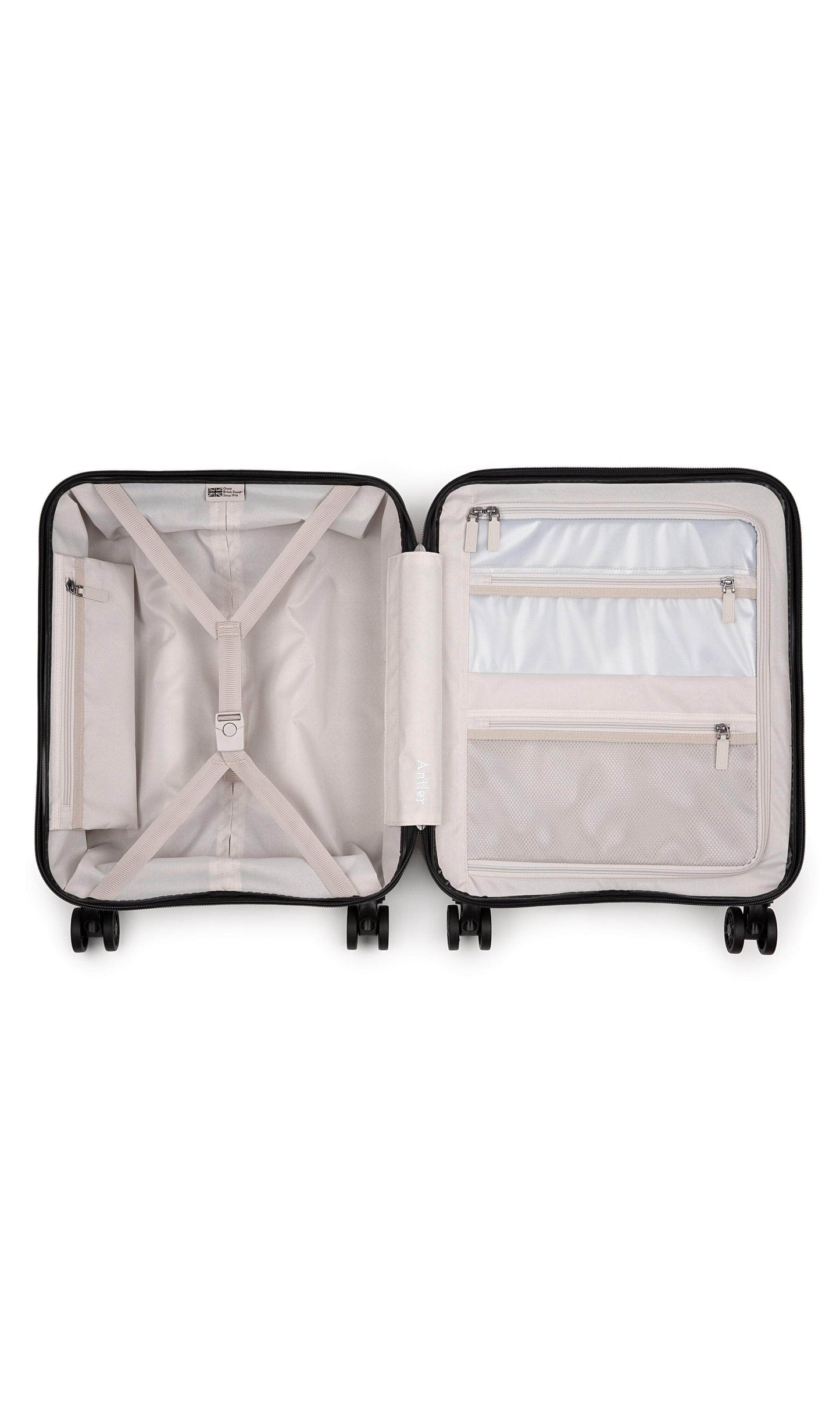 Antler Luggage -  Clifton cabin in taupe - Hard Suitcases Clifton 55x40x20cm Cabin Suitcase Taupe | Hard Suitcase | Antler UK