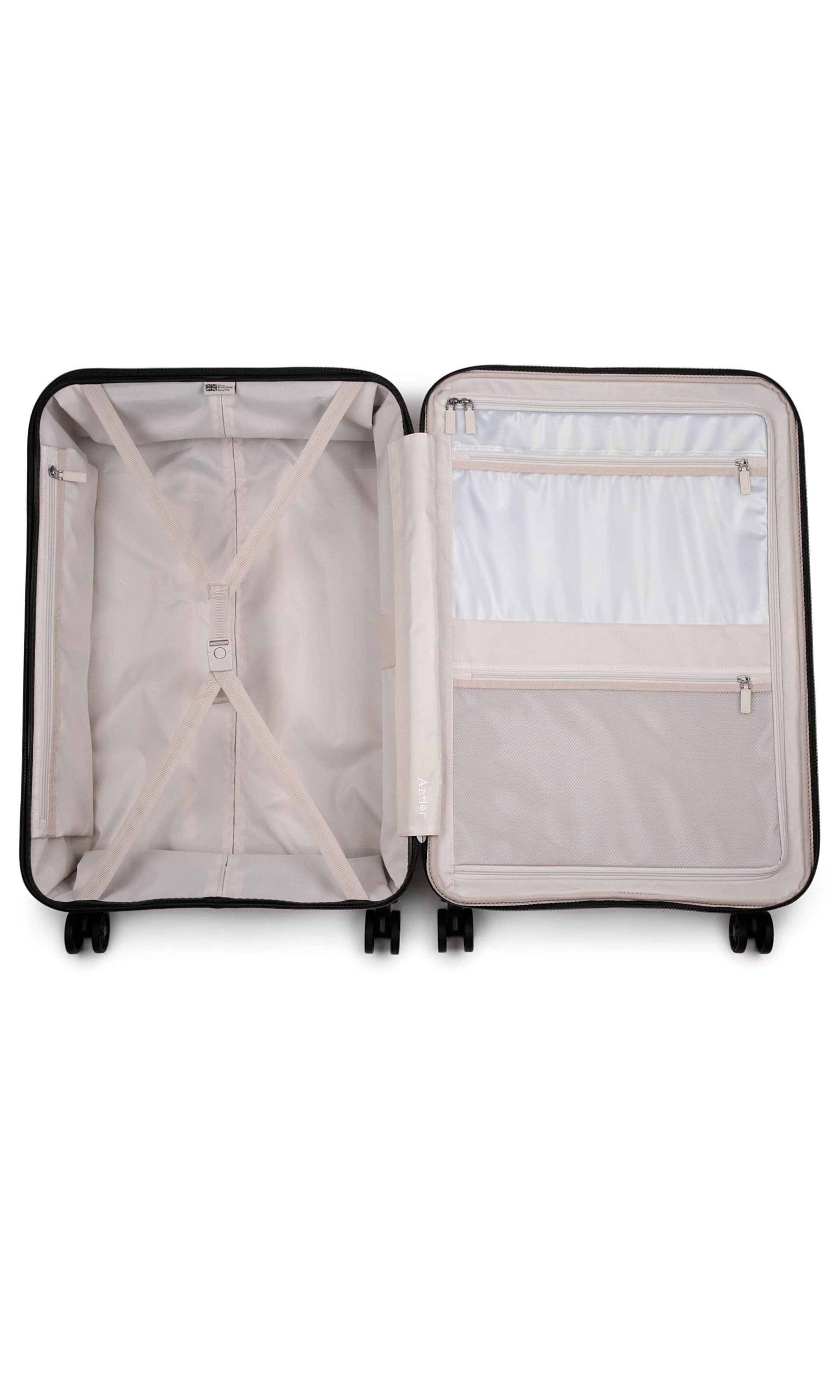 Antler Luggage -  Clifton set in black - Hard Suitcases Clifton Set of 3 Suitcases Black | Hard Suitcase | Antler UK