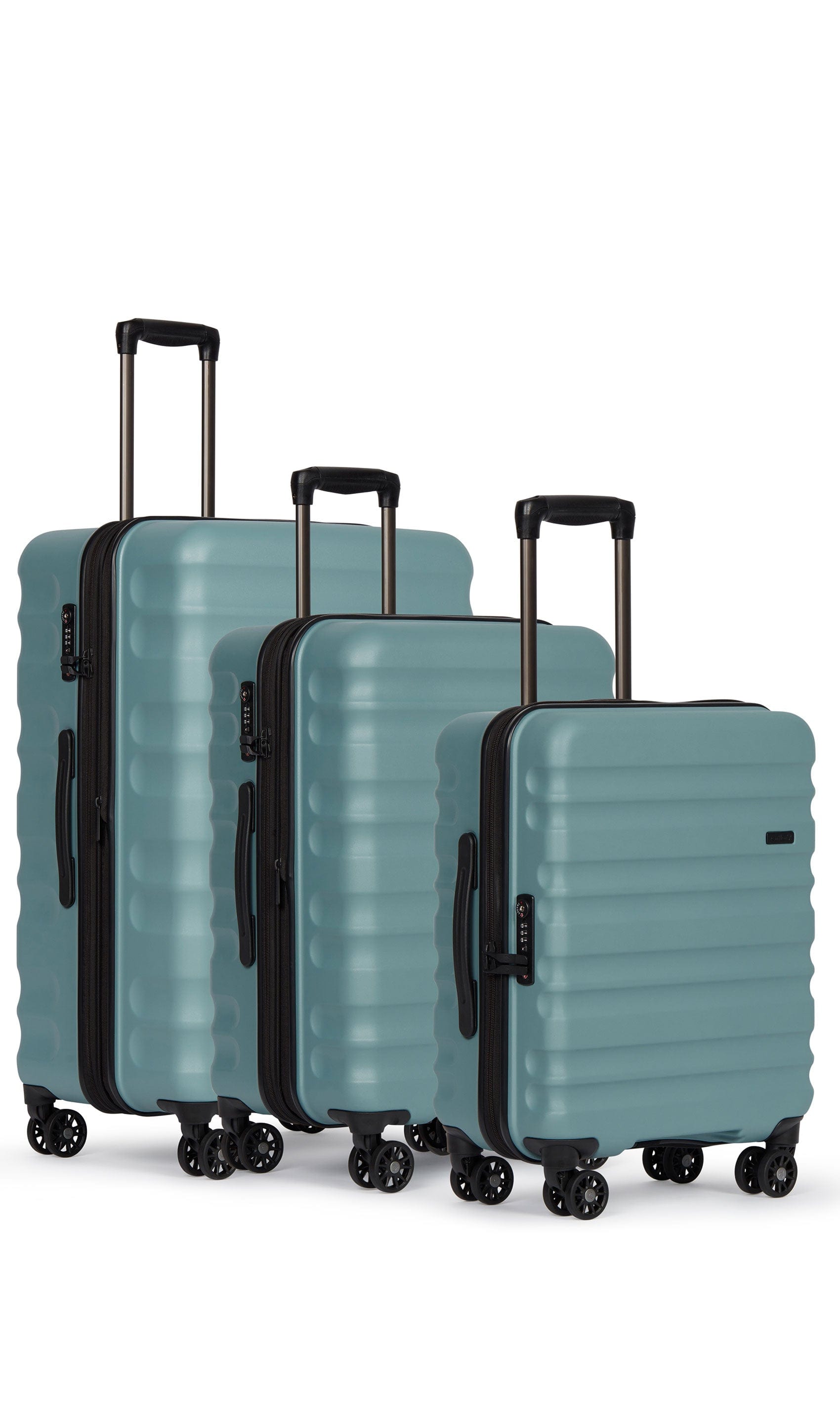 Antler Luggage -  Clifton set in mineral - Hard Suitcases Clifton Set of 3 Suitcases Mineral | Hard Suitcase | Antler UK