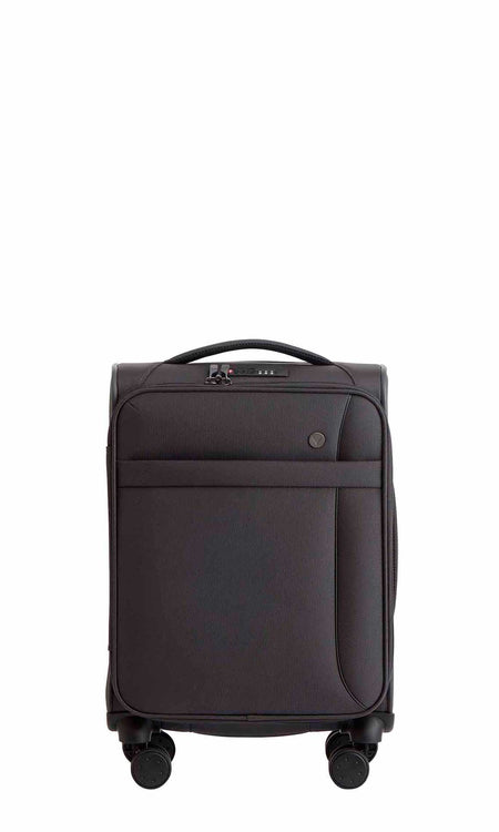 Antler Luggage -  Prestwick cabin in grey - Soft Suitcases Prestwick Cabin Suitcase Grey | Soft Shell Suitcase | Antler AU 