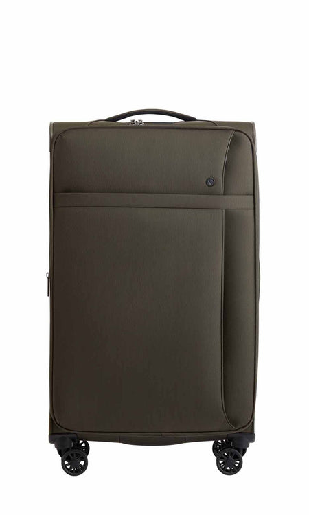 Antler Luggage -  Prestwick large in khaki - Soft Suitcases Prestwick Large Suitcase Khaki | Soft Shell Suitcase | Antler AU
