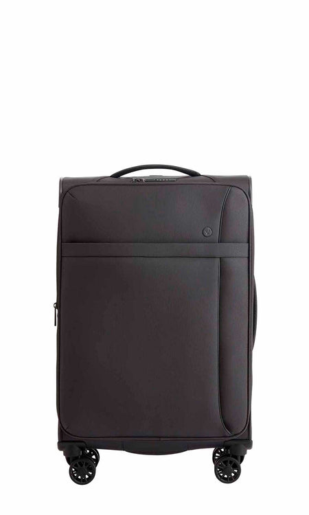 Antler Luggage -  Prestwick medium in grey - Soft Suitcases Prestwick Medium Suitcase Grey | Soft Shell Suitcase | Antler AU