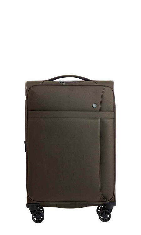 Antler Luggage -  Prestwick medium in khaki - Soft Suitcases Prestwick Medium Suitcase Khaki | Soft Shell Suitcase | Antler AU
